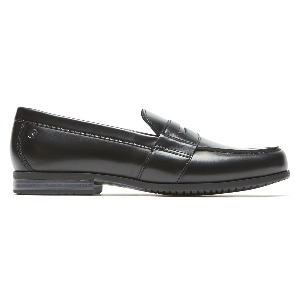 Rockport Canada Classic Lite 2 Penny Slip-Ons - Mens Loafers Black (QOG156803)